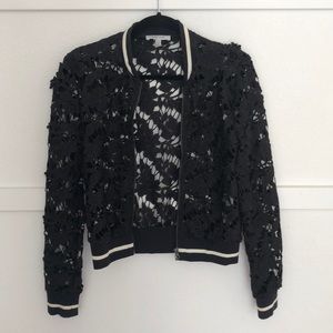 Lace bomber jacket